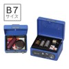 アイリスオーヤマ 金庫 手提げ金庫 ダイヤル式 ダブルロック B7 コンパクト SBX-B7 ブルー