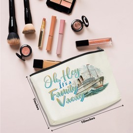 Funny Family Cruise Cosmetic Bag Cruise Gifts Summer Vacation Cruise Trip Makeup Bag Gifts for Cruise Lovers Women Friends Niece Girls Trip Gifts Favors Makeup Pouch Bag Birthday Christmas Graduation
