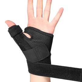 LQSCJS Thumb Brace Adjustable Thumb Orthosis Left, Ergonomic Thumb Brace Right for Orthosis Thumb Crimbal Joint, Arthritis, Tendonitis (Black)