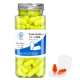 Soft Foam Earplugs 60 Pairs Noise Proof Ear Plugs No Cord for Studying/Sleeping/Construction Sites Lysian