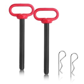 LOUZAGO 2 Pcs Hitch Pin, 3/4 x 6-1/2 Inch Tractor Towing Hitch Pin and Clip Trailer Gate Pin, Heavy Duty Lawn Mower Trailer Hitch Pins for Trailer, Boat, Truck (3/4 x 6-1/2 Inch)
