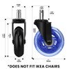 Office Chair Wheels for Carpet and Hardwood Floors Laminate Heavy