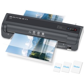 Laminator Machine, Bonsen 13 Inch Wide Thermal Laminator with Never Jam Technology, A3 Laminating Machine with 100 Laminating Sheets for School, Office and Home, Black (L3402)