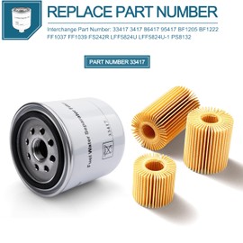 33417 Heavy Duty Spin On Fuel Water Separator, Replacement for WIX Filters 33417