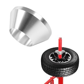 povtii Manual Tire Changer Centering Cone, Aluminum Tapered Automotive Tire Balancer Adapter, Wheel Balancer Hold Down Cone for Cars Trucks, Repair Tool Kit Car Accessories (Silver)