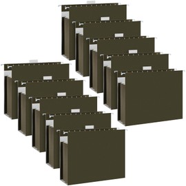 Dispowreath 10 Pack Extra Capacity Hanging File Folders with Tabs Reinforced Hanging Folders Expandable, Heavy Duty 3.5 Inch Expansion Designed for Bulky Files Medical Charts (Legal Size)