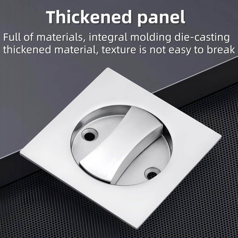 Pocket Door Lock,Privacy Square Pocket Door Hardware,Invisible Sliding Door Lock