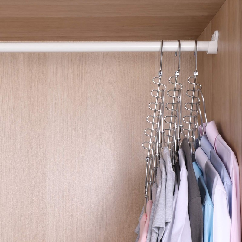 GEFTOL Metal Space Saving Hangers 12 Slots New Version Hanger