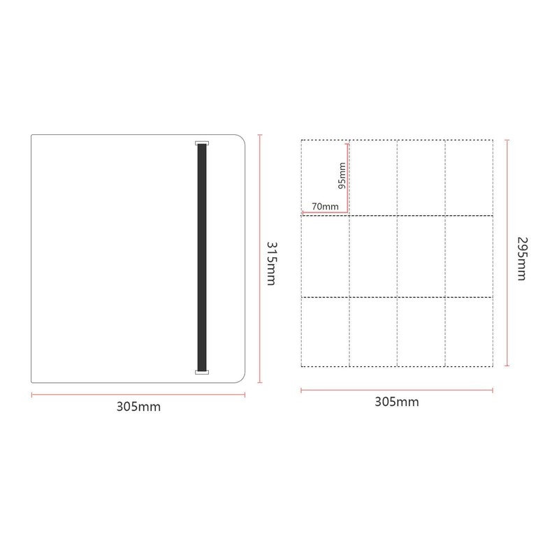 Cards Binder 12 Pockets Card Storage Binder 480 Cards Side