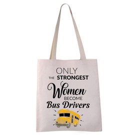VAMSII School Bus Driver Tote Bag Bus Driver Appreciation Gifts for Women Funny Bus Driver Gifts Shoulder Bag (WT-bus drivers tote CA)