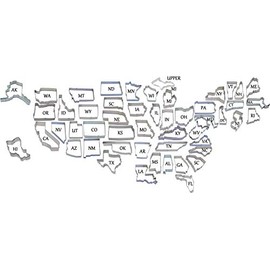 51 Piece States Cookie Cutter Set United States America
