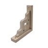 Antrader 2PCS Wooden Shelf Brackets,6" Wall Mount Natural Wood Bracket,Solid
