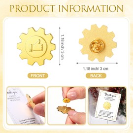 Solsew 20 Pcs Cna Week Gift Team Appreciation Gifts Bulk for Employee Inspirational Gear Thumbs up Lapel Pins with Thank You Cards for Coworker Teacher Nurse Volunteer Staff