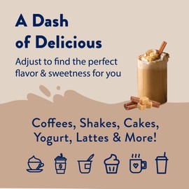 Jordan's Skinny Mixes Syrups Sugar Free Coffee Syrup, Brown Sugar Cinnamon Flavor Drink Mix, Zero Calorie Flavoring for Latte, Protein Shake, Food and More, Gluten Free, Keto Friendly, 25.4 Fl Oz, 1 Pack