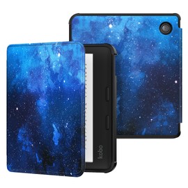 MoKo Case for Kobo Libra Colour 7" 2024 Release, Ultra Slim Lightweight with Auto Wake/Sleep Cover Folio Case for Kobo Libra Colour 7" 2024, Blue Starry Sky