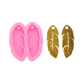 Feather Shape Earring Silicone Molds for Making Resin Jewelry Epoxy Resin Molds Earring Jewelry Resin Silicone Casting Molds for DIY Women Earrings, Resin Jewelry, Pendant Craft