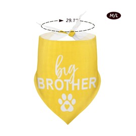 Dual Layer Big Brother Dog Bandana Pet Puppy Brother Bandanas for Small Medium Large Dogs
