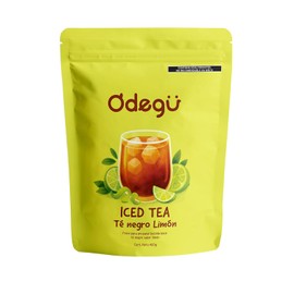 Odegü Iced Tea Té Helado Negro Limón, Sin Azúcar Añadido, en Polvo, 400g (Te Negro Limon)