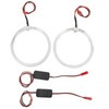 Car LED Angel Eyes Light Guide 95mm/3.7in Purple Lighting 9‑36V