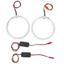 Car LED Angel Eyes Light Guide 95mm/3.7in Purple Lighting 9‑36V for Headlights DRL Turn Signals