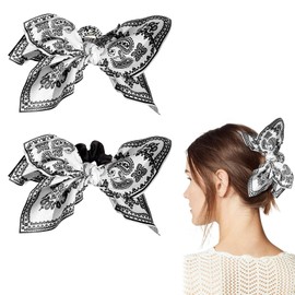 Doyeemei Hair Clips, Ribbon, Large, Set of 2, Hair Accessories, Hair Clip, Hair Clip, Ribbon Clip, Secure, Fashionable Hair Ornament, Adults, Korean, Cute, Hair Ornament, Bow Ribbon Design, Commuting to School