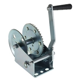 marddpair 1100 Capacity Winch Heavy Duty Hand Winch Hand Crank Strap Gear Winch for Boat, Trailer