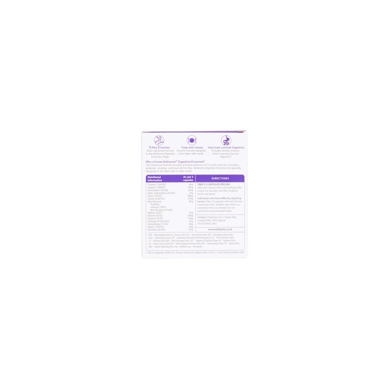 Vitabiotics Wellzyme 15 Enzyme Formula 60 Capsules