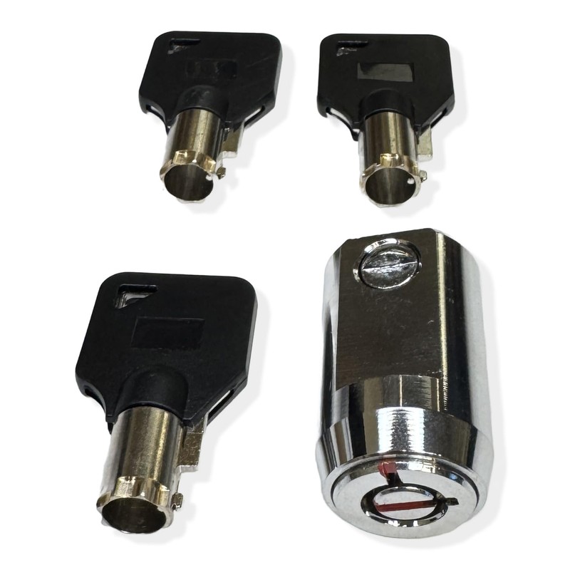 RiKey Security - Storage Cylinder Lock with 3 Tubular Keys