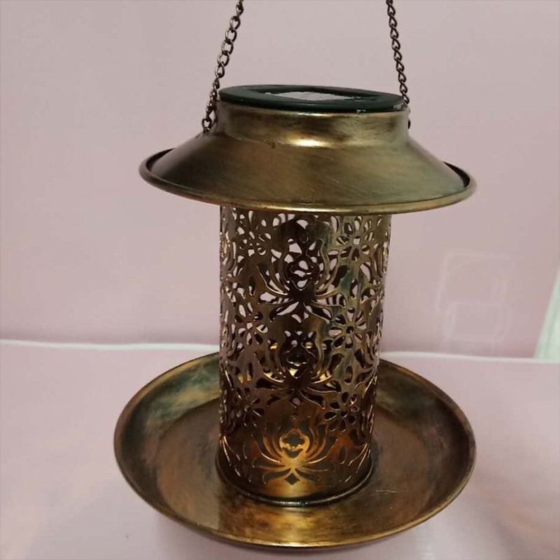 Solar Powered Bird Feeder Hanging Wild Bird Feeder 2 in