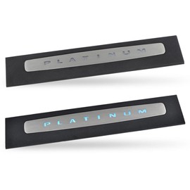 G-PLUS LED Illuminated Platinum Door Sill Plate Set Compatible with Ford F250 F350 F450 F550 Super Duty 2017-2022 Crew Cab Only HC3Z-2613208-AA HC3Z-2613209-AA