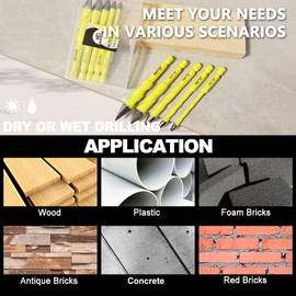 Crooked Head Eccentric Drill 6/8/10/12MM Sets of Bits DARTOTEK Twist Drill Bits Wood/Plastic/Glass/Concrete Brick Multi-Material Drill Bit with Bit Storage Case,10 pcs