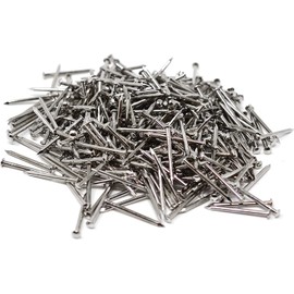 Design61 Round Head Nails 1.6 x 20 mm Nickel-Plated Iron 100 g (Approx. 300 Pieces)