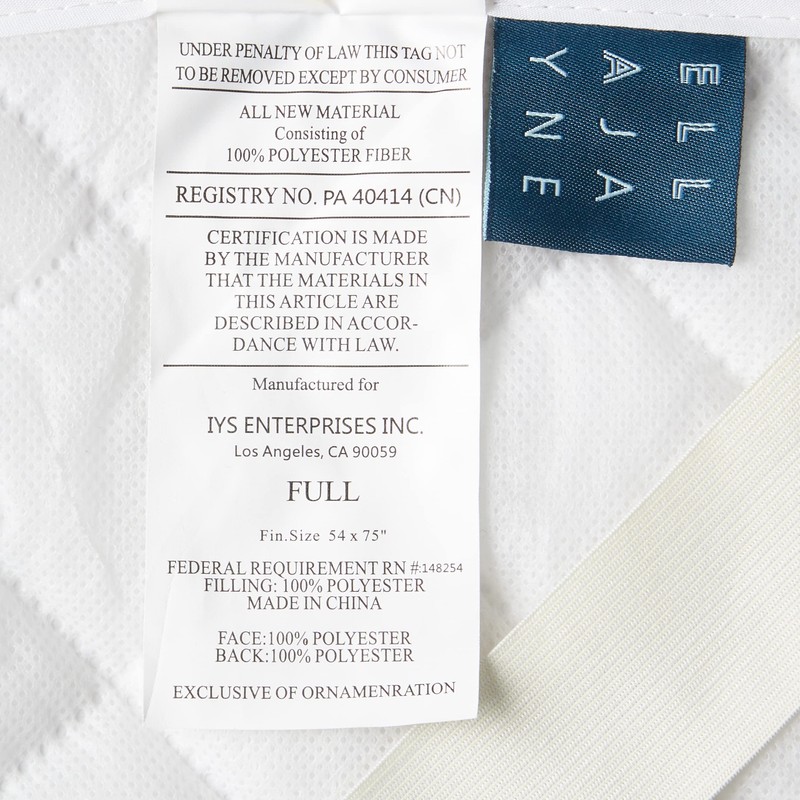 Exquisite Hotel Classic Quilted Mattress Pad, White, Full