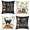 Bonhause Happy Halloween Cushion Covers 45 x 45 cm Pumpkin