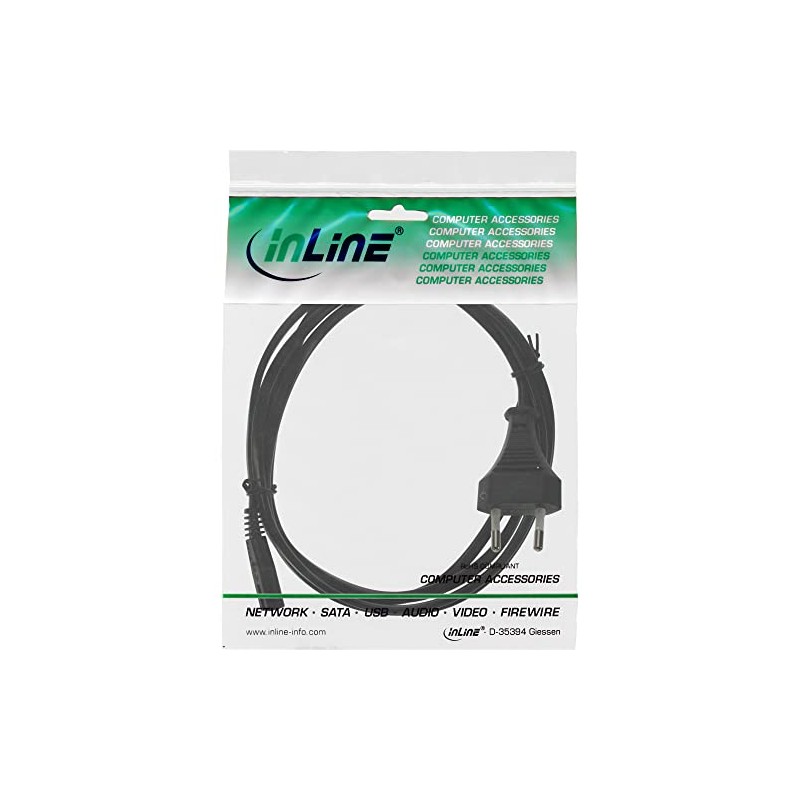 InLine 16654K Power Cable Power Plug to Euro 8 C7