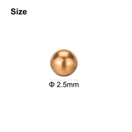 Sourcing Map 200 Pcs Precision Solid Copper Bearing Balls 2.5mm Pure Copper Ball Spheres for Machinery, Automotive, and DIY