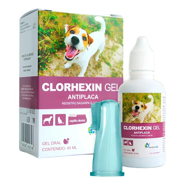 Clorhexin Gel Oral Antiplaca 45 Ml Para Perros Y Gatos