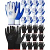 24 Pairs Gardening Gloves for Men Women Rubber Coated Work