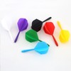 YIEUR Pack of 9 Dart Flights with Shafts Stable White,