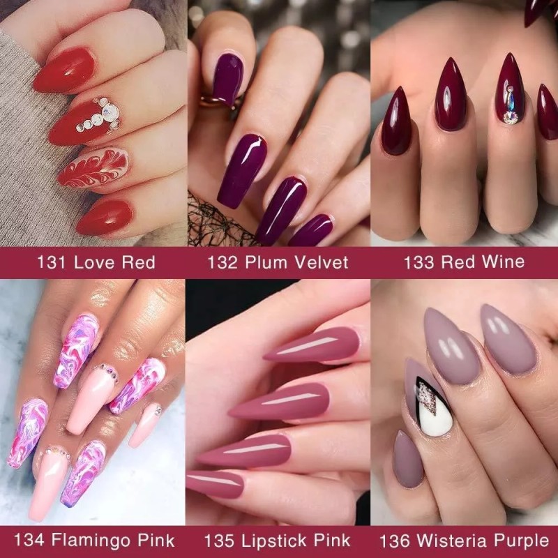 Makartt Rojo De Borgoña De Uñas Del Gel 10ml Kit