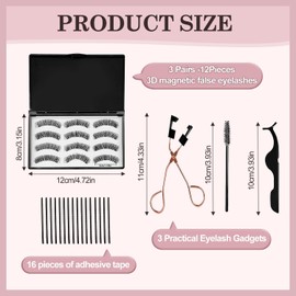 Magnetische Wimpern, Magnet Wimpern ohne Eyeliner, 3D Wimpern Magnetisch Natürlicher Look mit Applikator,Kein Kleber erforderlich Wimpern Magnetisch, Einfach zu tragen und zu entfernen