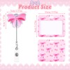 Pink Bow Badge Holder Horizontal, ID Card Holder Horizontal with