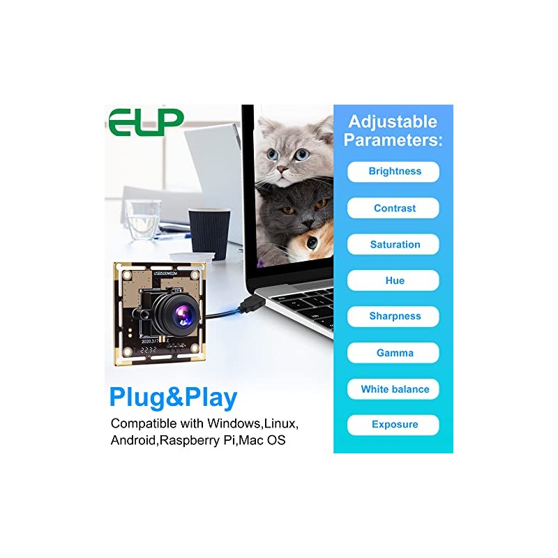 ELP 170 Degree Wide Angle USB 5 Megapixel Webcam Usb