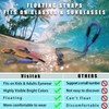 Visitak 6 Pcs Floating Sunglasses Straps Adjustable Floating Foam Sunglass