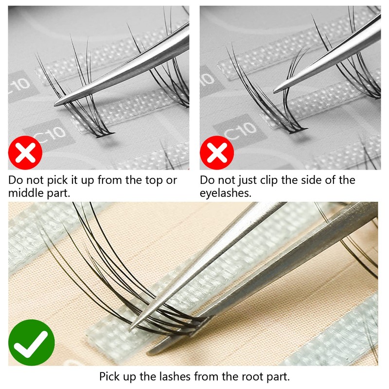 SIMER Individual Lashes 240 Clusters Lashes 3 Types Natural Eyelash