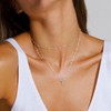 Yoosteel Layered Silver Initial Necklaces for Women - 14K White