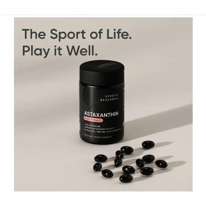 Sr Triple Strength Astaxanthin From Microalgae 12mg 60ct Sabor Flavorless