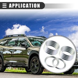 Motoforti Oil Drain Plug Gaskets, Gaskets for Oil Pan Plug, for Subaru Outback, Aluminum Alloy, 803916010, Silver Tone, 10pcs