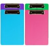 JAM PAPER Small Memo Plastic Clipboards with Low Profile Metal