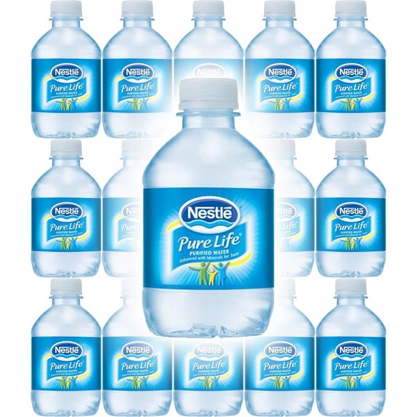 Nestle Water, Pure Life, Purified Water, 8 Fl Oz (Pack of 15, Total of 120 Fl Oz)